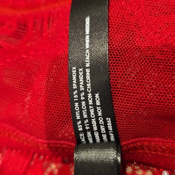 Torrid - Diamante Lace Wireless Bralette in Jester Red​​​​ - Picture 10 of 14